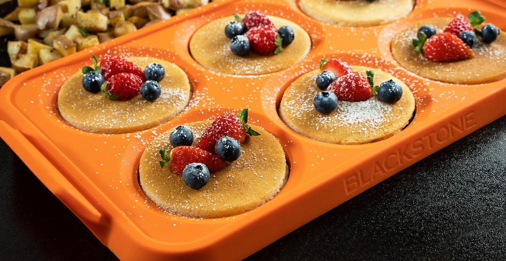 Orange Silicone 6 Section Egg Ring Tray