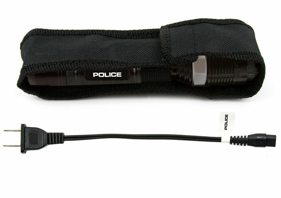 POLICE Stun Gun 8810 Max Volt Metal Self Defense Rechargeable LED Flashlight