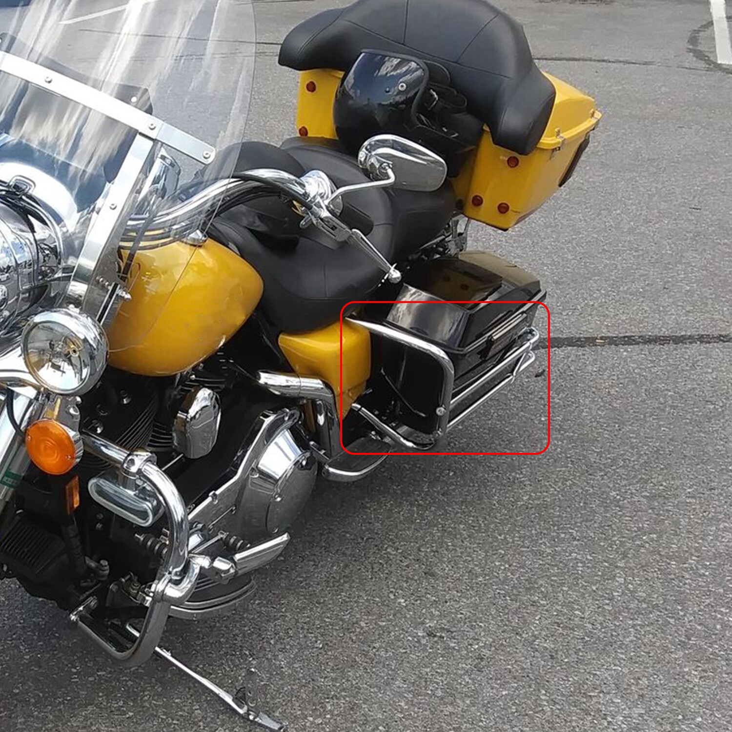 Saddle Bag Guard Rail Bracket For 97-08 Harley Davidson Road King Electra Glide