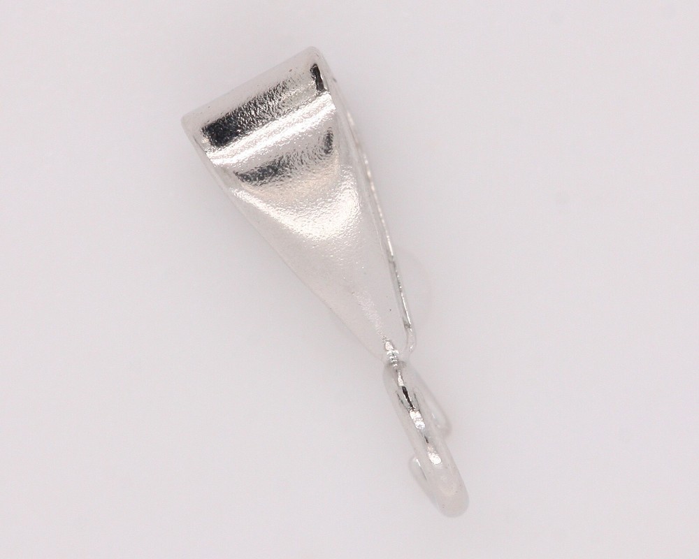 Sterling Silver Smooth Bail Bale With Open Ring Easy Fitting Pendants / Charm