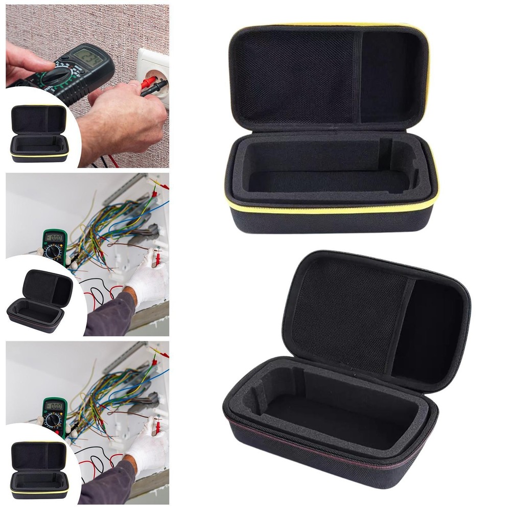 Multimeter Storage Hard Case Dustproof Protector with Zipper Clamp Meter Carry
