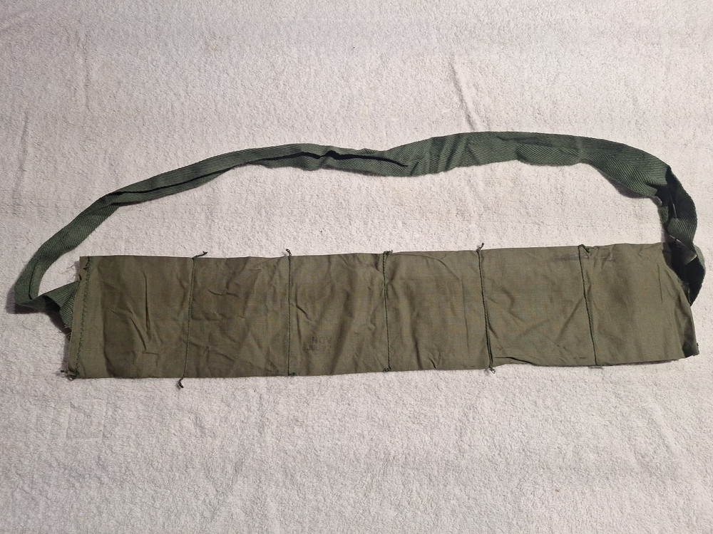 M1 CARBINE BANDOLEER, STRIPPER CLIPS, LOADING SPOON, CARDBOARD INSERTS, REPACK
