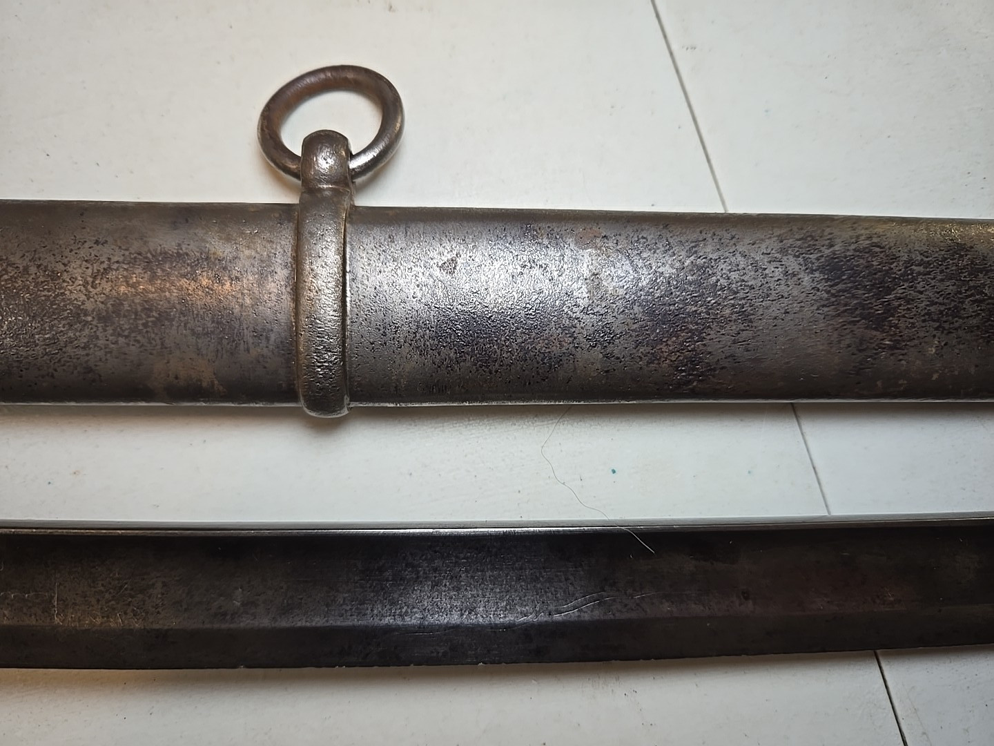 Pre-WWI British Pattern 1827 Volunteer Rifle Officers Sword w/Scabbard - Etched