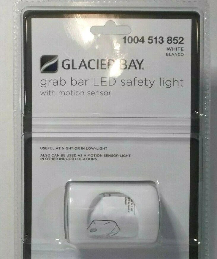 Grab Bar LED Safety Light With Motion Sensor & Elastic Strap - 2 PACK