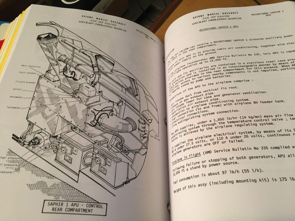 Dassault Falcon 20 Aircraft Operating Manual
