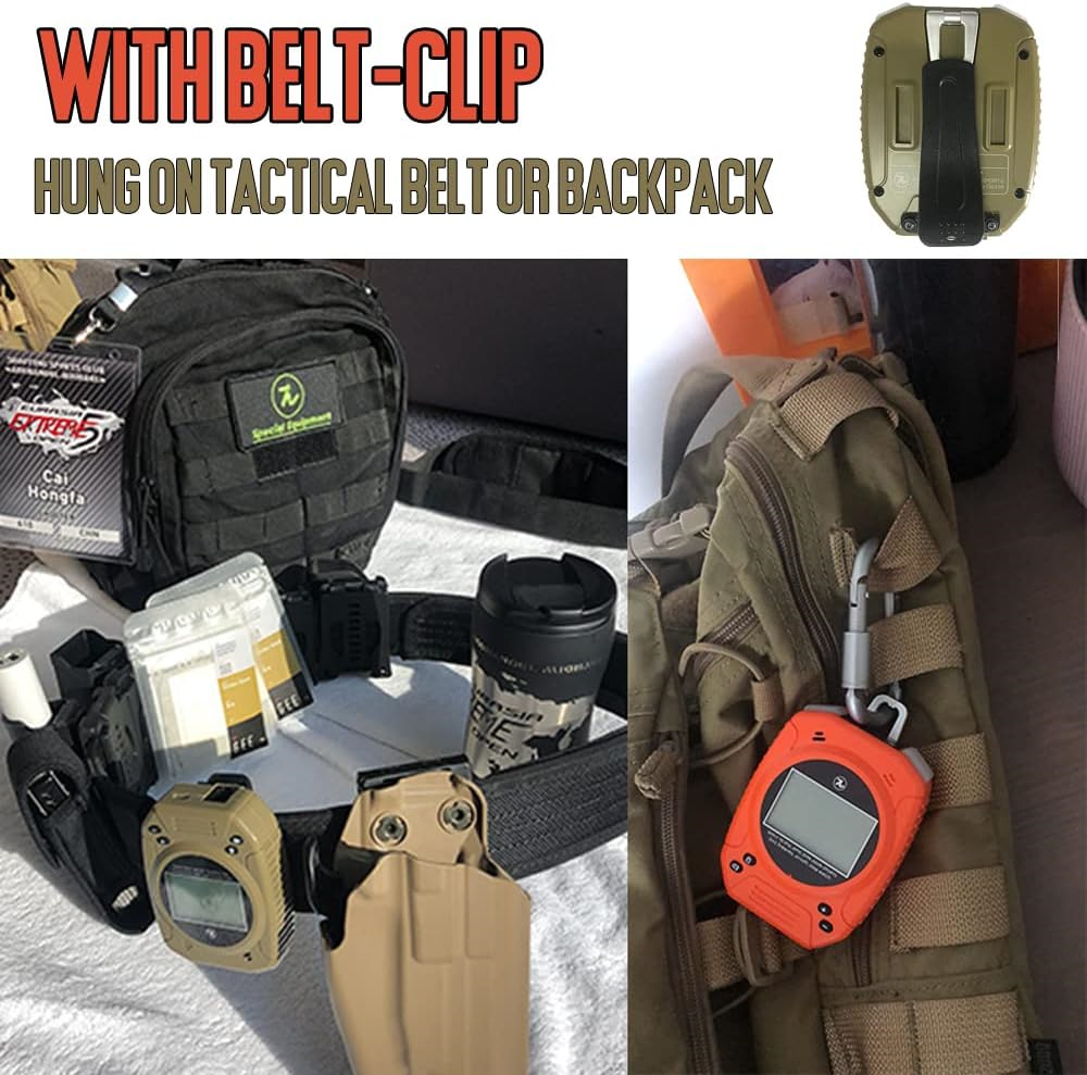 Indesign Tactical Shot Timer for Shooting - Practice Shooting Timer Dry Fire for