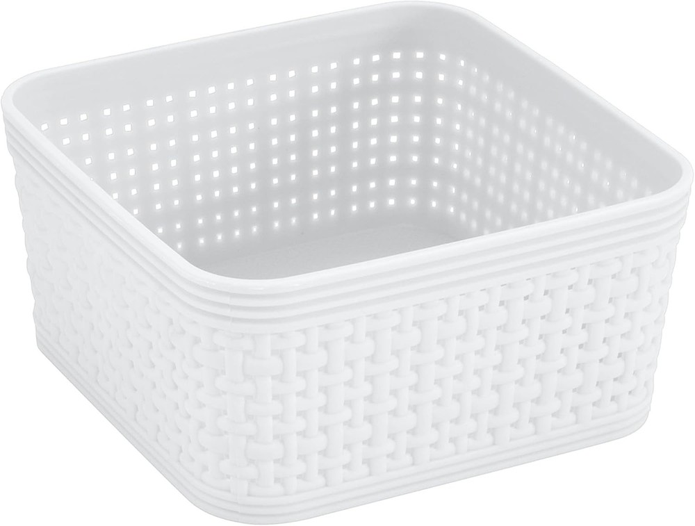 6 Piece Organizing Set Multiple Size Bins Multipurpose Office Desk Dorm Bathroom
