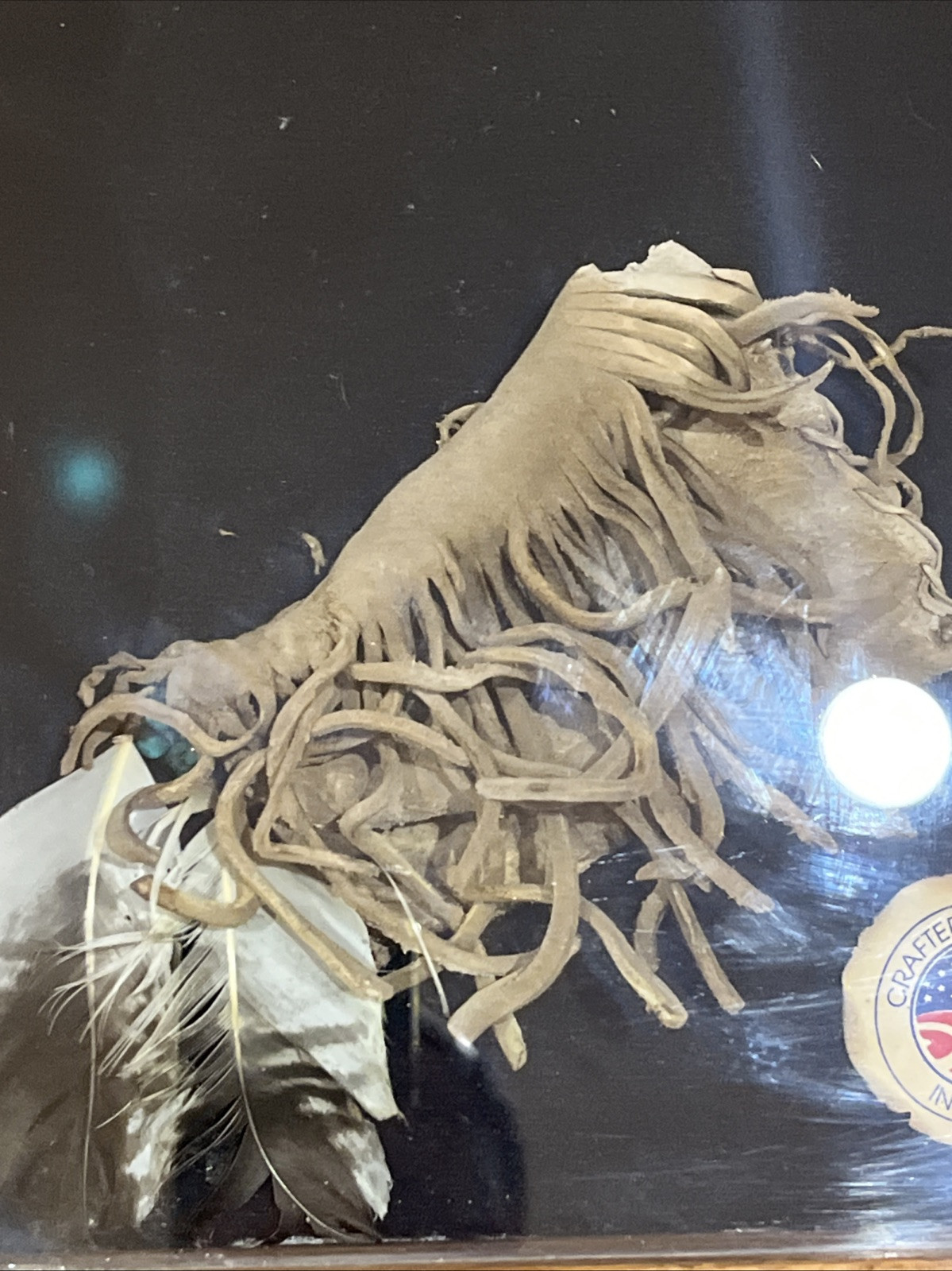 AUTH. NATIVE AMERICAN INDIAN Territory PIPE TOMAHAWK WITH Leather Tobacco Bag!