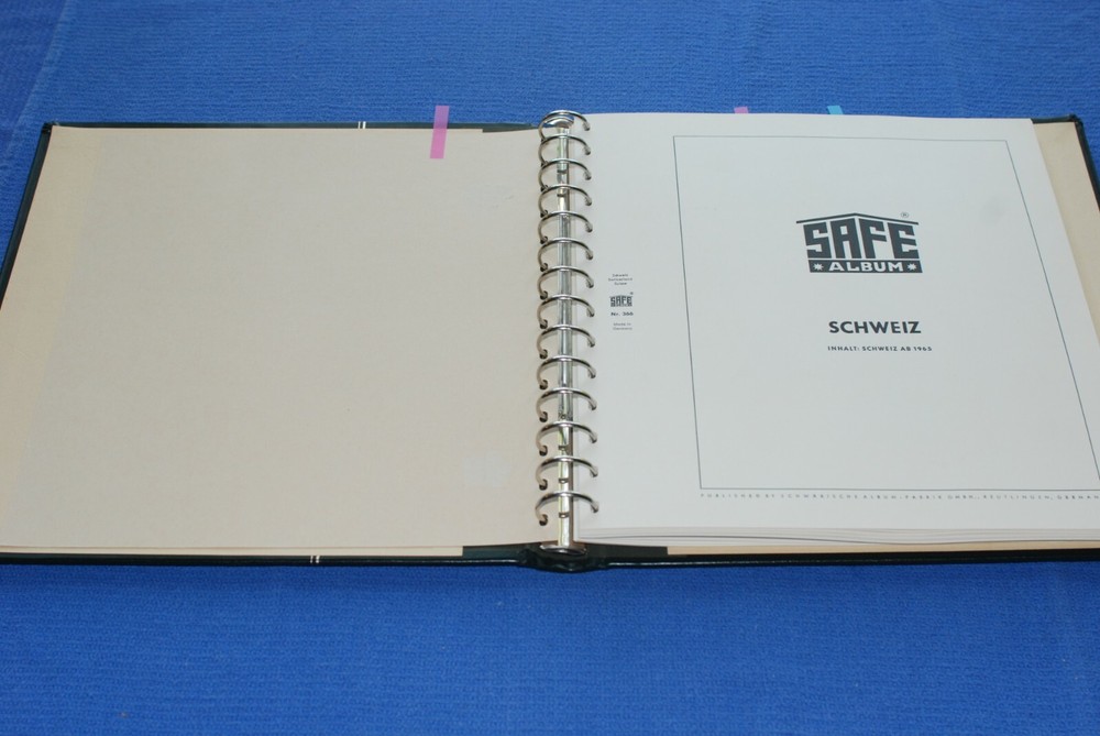 Switzerland Safe Hingeless Specialty album 1965-1974 BlueLakeStamps Nice