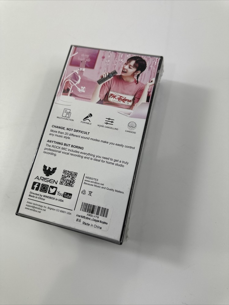 Windbox Rock Mic Multi Function, 1 key noise cxl, 1.2" LCD screen NEW