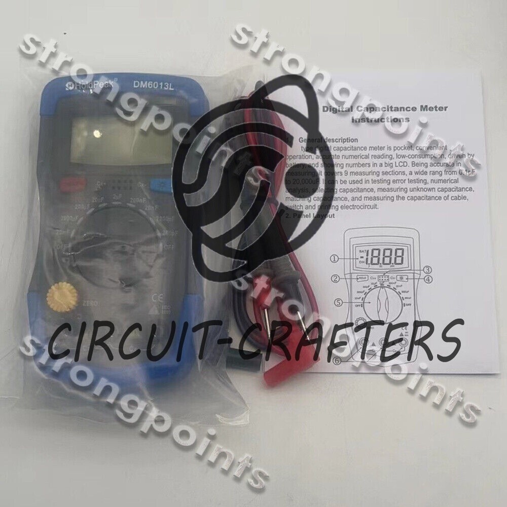DM6013L Handheld Digital Capacitance Meter Capacitor with LCD Backlight Q9E1 Set