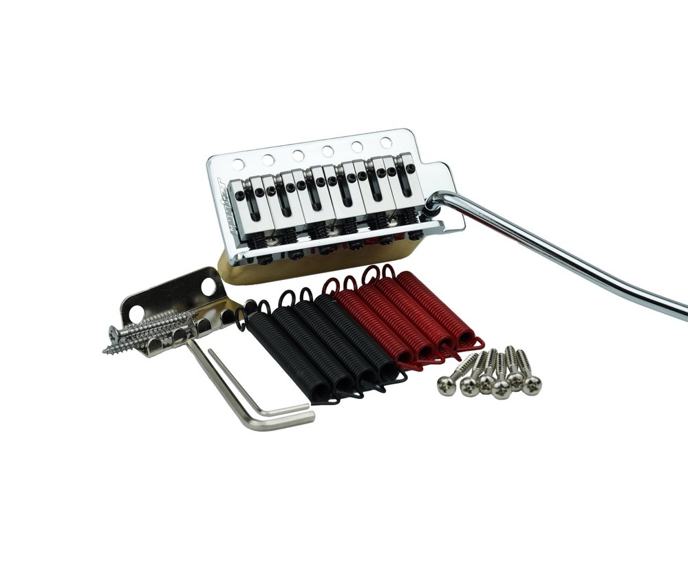 Guyker Guitar Tremolo Bridge with Brass Roller Saddle String Space 10.5mm & B...