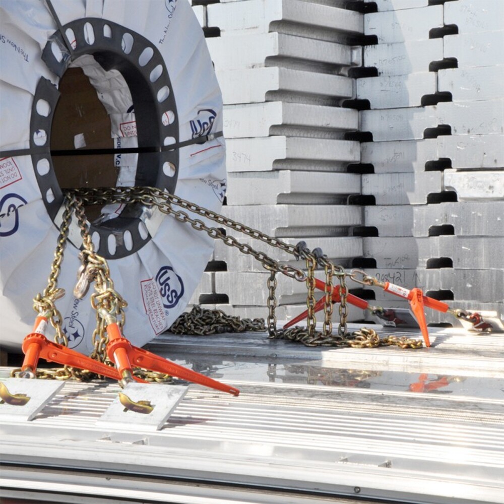 VULCAN Load Binder, Grab and Slip Hooks, 4 Pack,Ratchet Style, 6600 lbs SWL