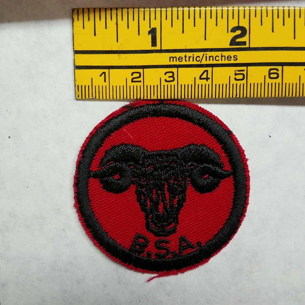 BSA Ram Head Black Bordered Patches 3-Pieces