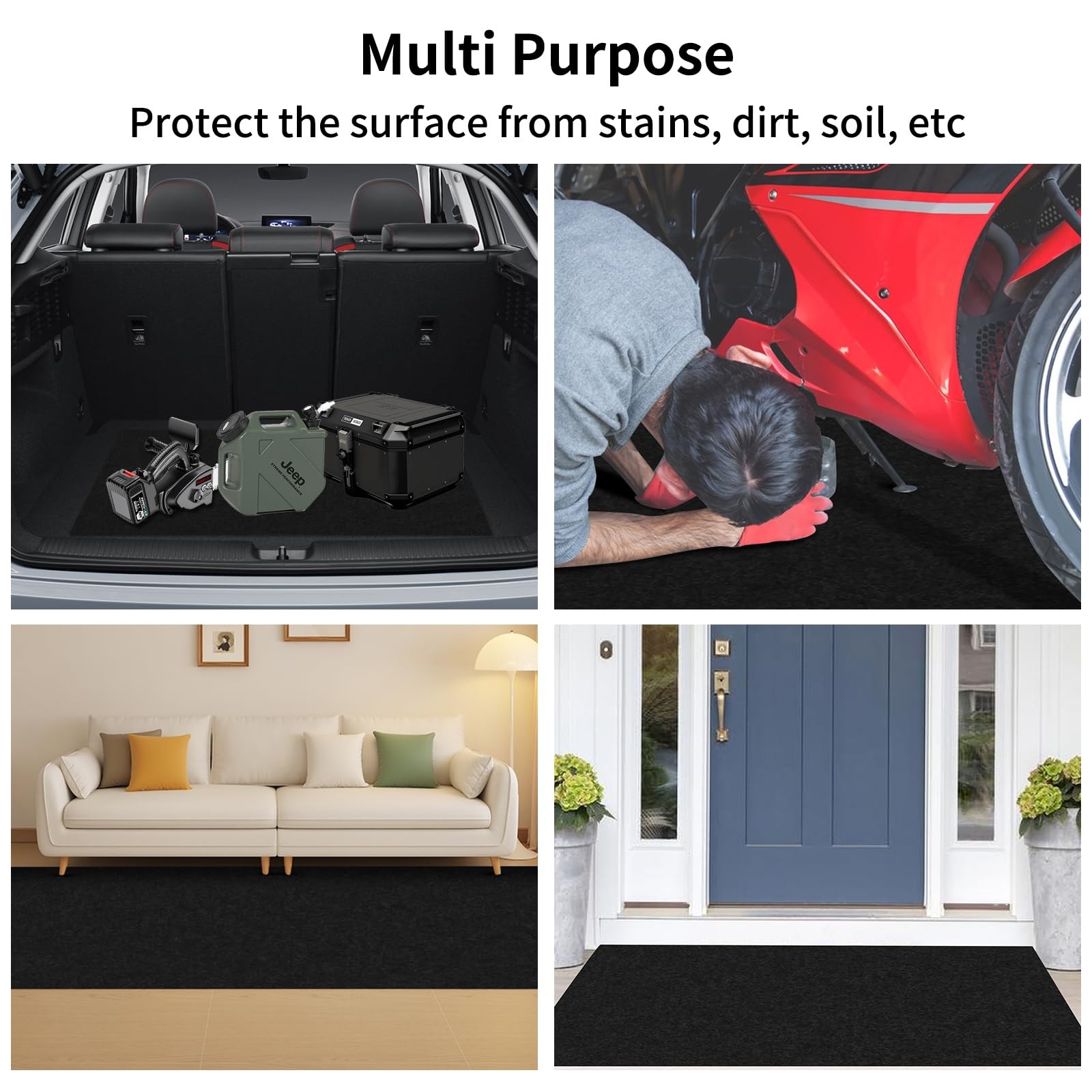 AAIN Oil Spill Mat (36" x 59"), Garage Floor Mat, Absorbent Oil Pad, Premium