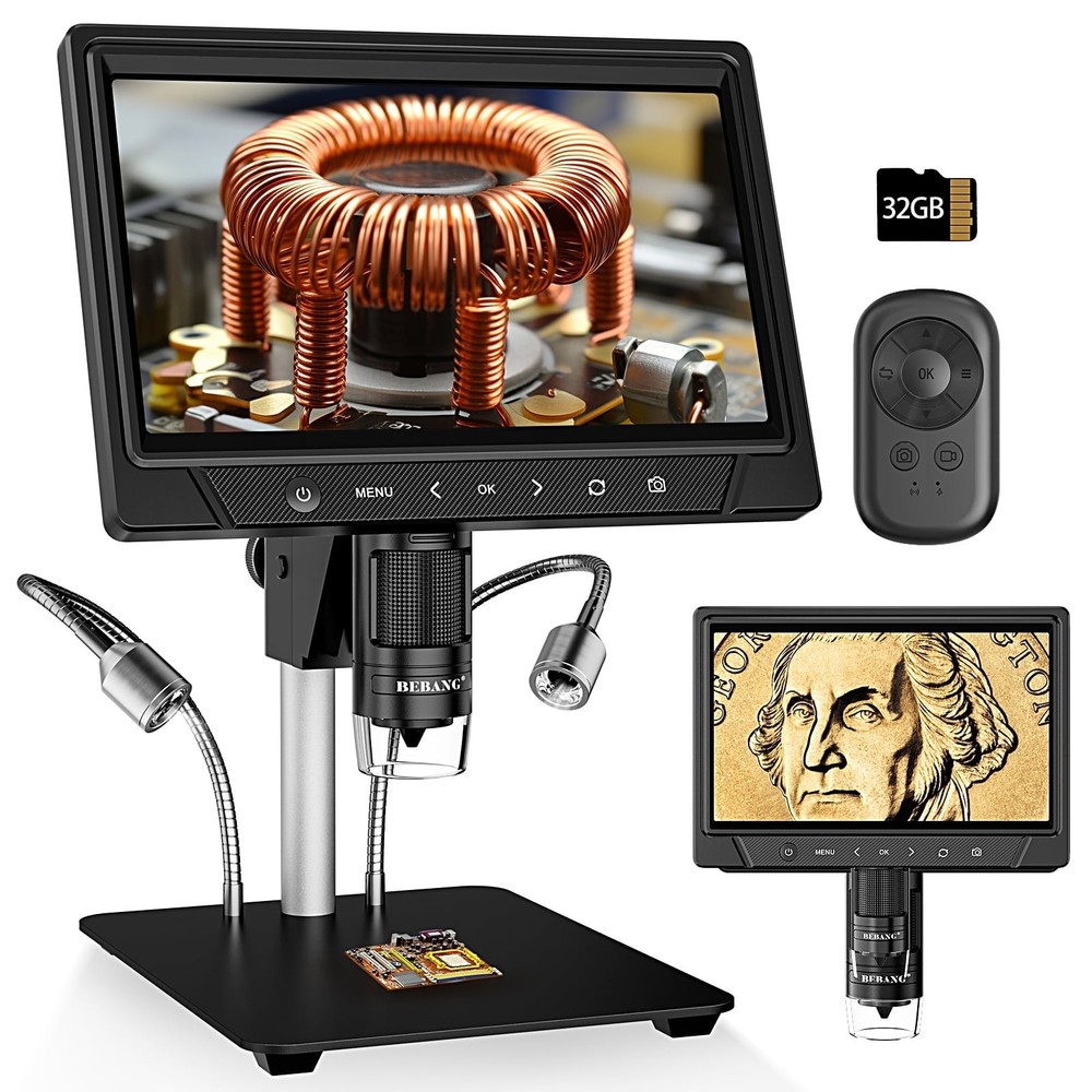 BEBANG 1200X Soldering 10.1" LCD Digital Microscope - HD Rotatable Screen