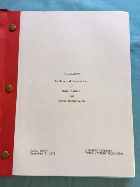 NICKELODEON - FILM SCRIPT BY PETER BOGDANOVICH