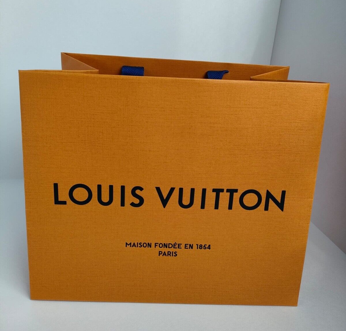 LOUIS VUITTON 10” x 8” X 6” Authentic Paper Gift/Shopping Bag Small Tote Orange