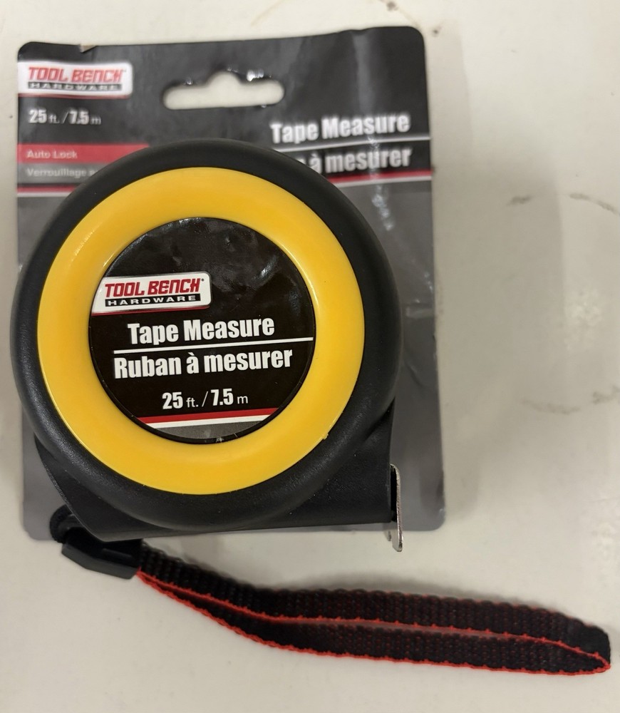 Tool Bench Tape Measure 25 ft./7.5 m.