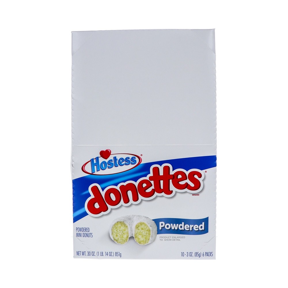 Hostess Donettes Mini Powdered Donut 10 Count - 3 oz