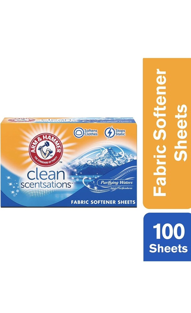 Arm & Hammer | Clean Scentsations | 100 Fabric Softener Sheets | Single Pack