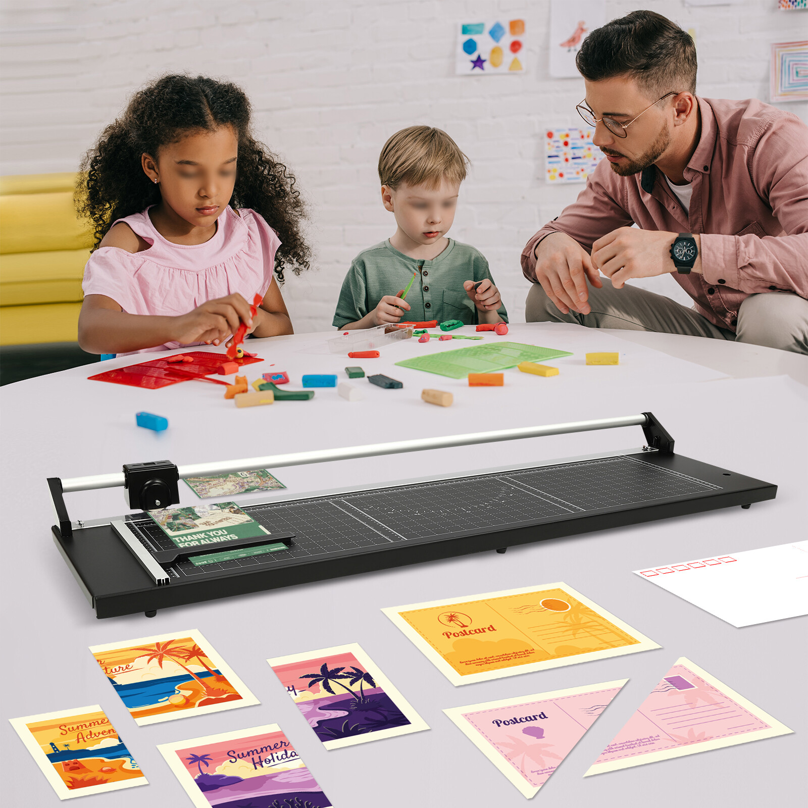 36" Paper Cutter, Manual Precision Rotary Paper Trimmer For Film, Art Cardboard