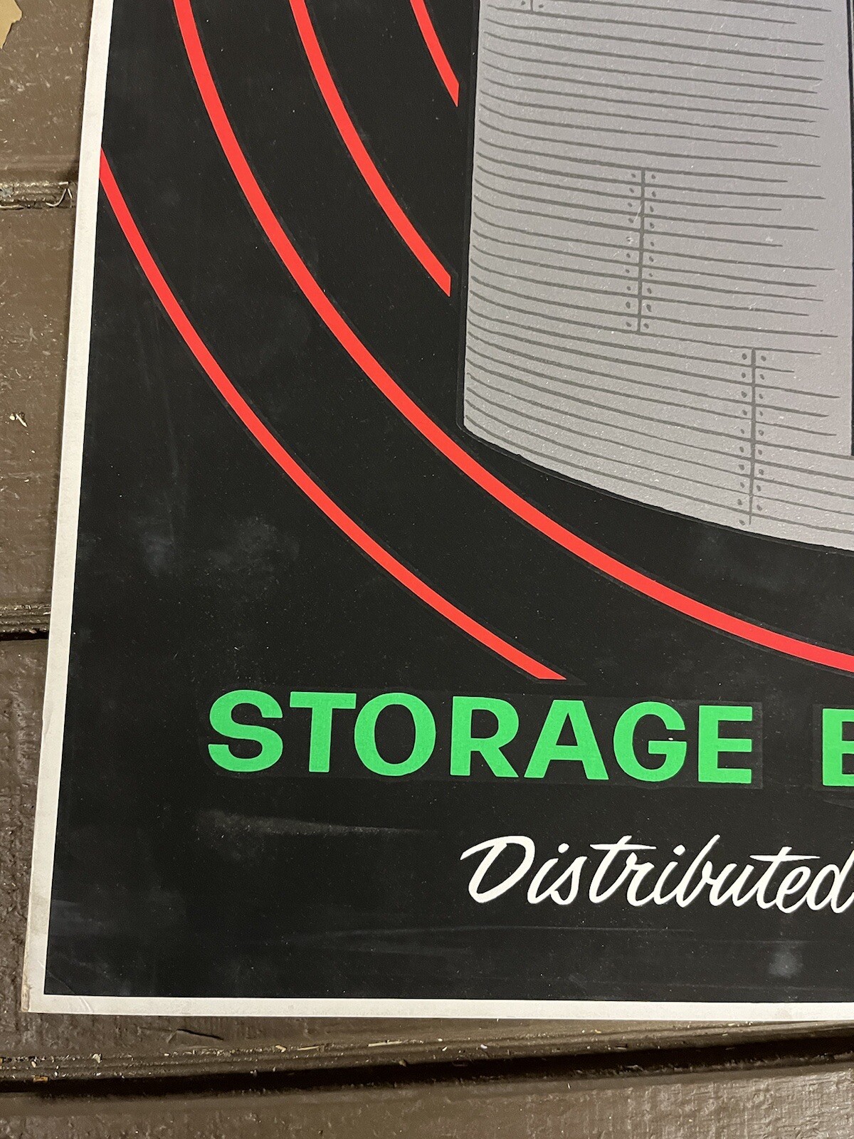 Vintage Circle Steel Grain Bin Dealer Cardboard Sign Oakland ILL MD&M Supply