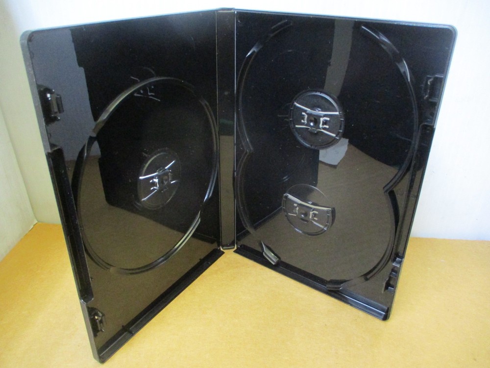 3 Disc Triple CD DVD Black Case