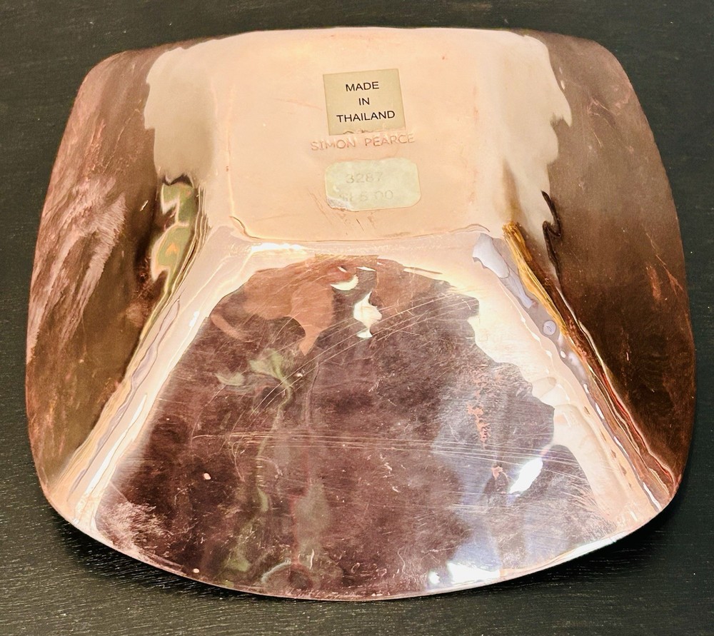 Rare Simon Pearce 6” Copper Square Bowl