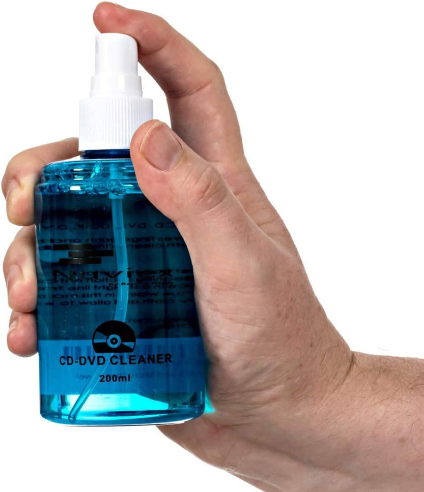 Premium CD Cleaner Solution Spray - Compact Disc CD-DVD Cleaning Fluid with Micr