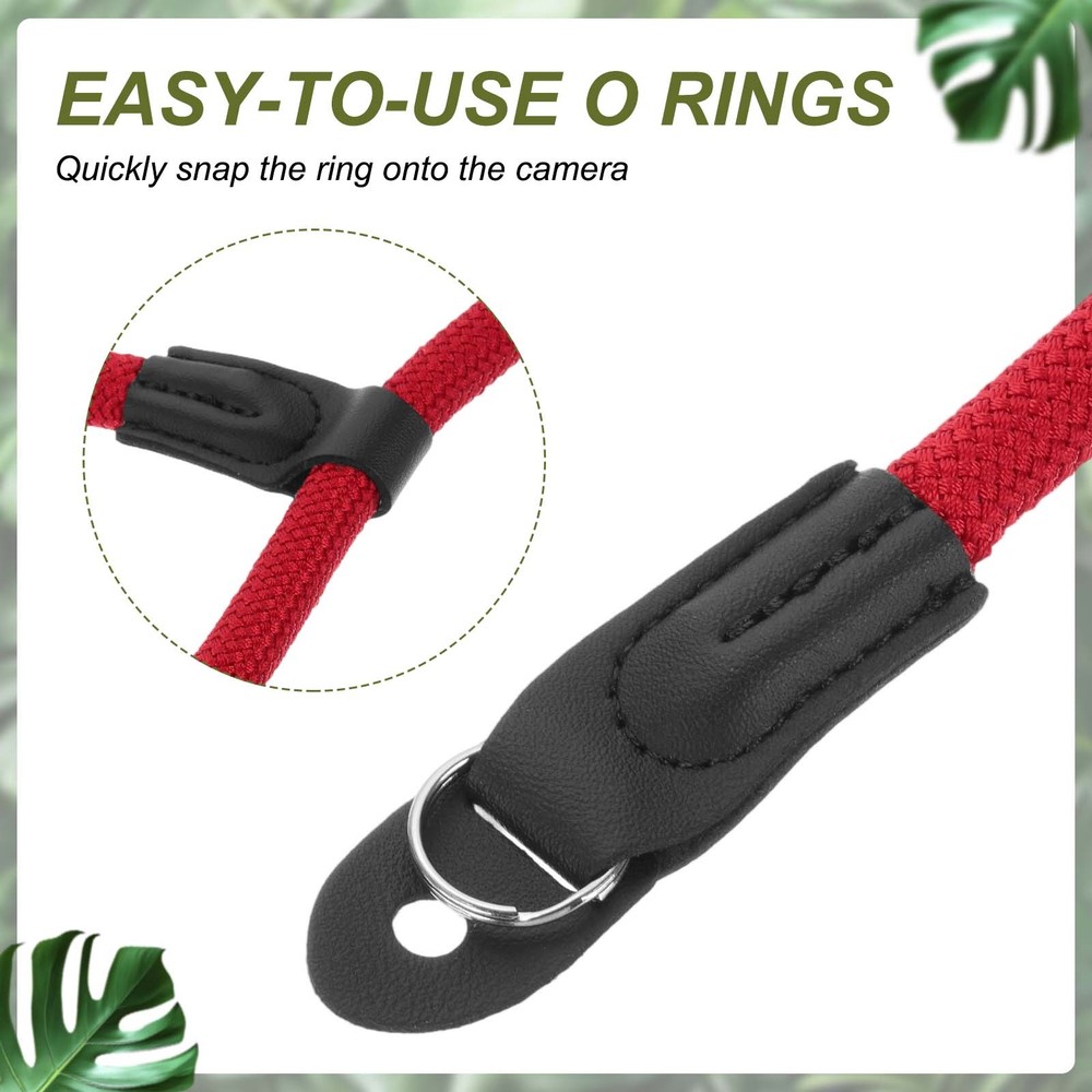 Camera Strap, Nylon Climbing Rope Camera Neck Strap Camera Shoulder Belt Red