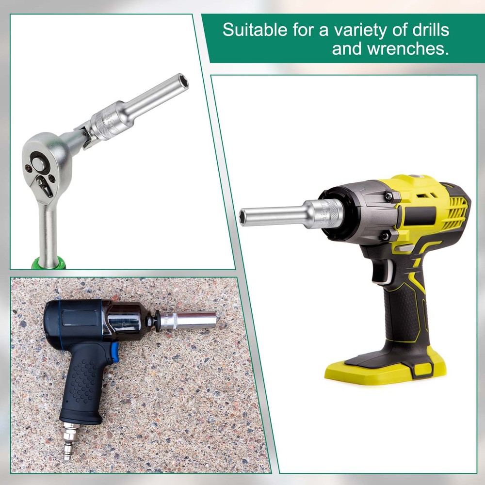 6 Points Deep Socket 1/2" Drive 18mm Nickel Plating Hex Socket 3.1" Long