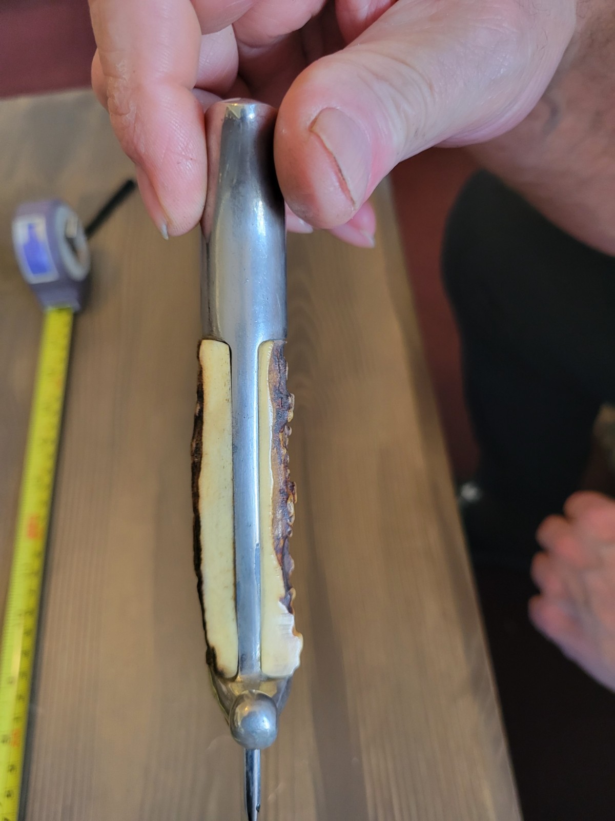 EXCELLENT! WWII German K98 Stag Handle Dress Bayonet by Rich.Abr.Herder Solingen