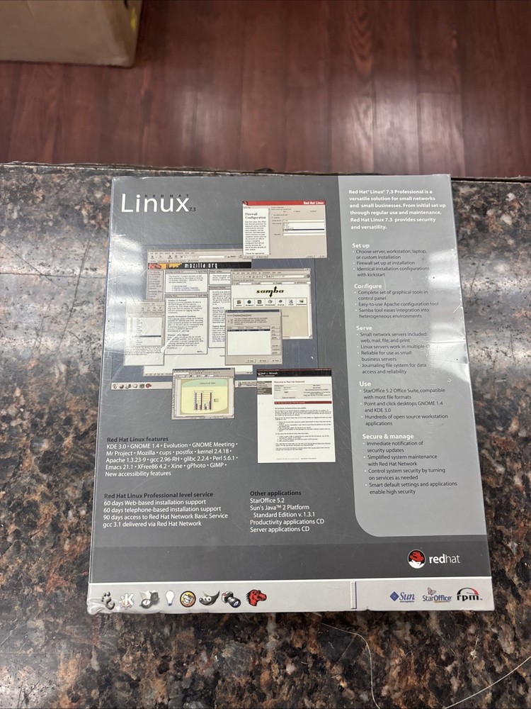 RED HAT Linux 7.3 Operating System The Linux Professional Brand New SEALED