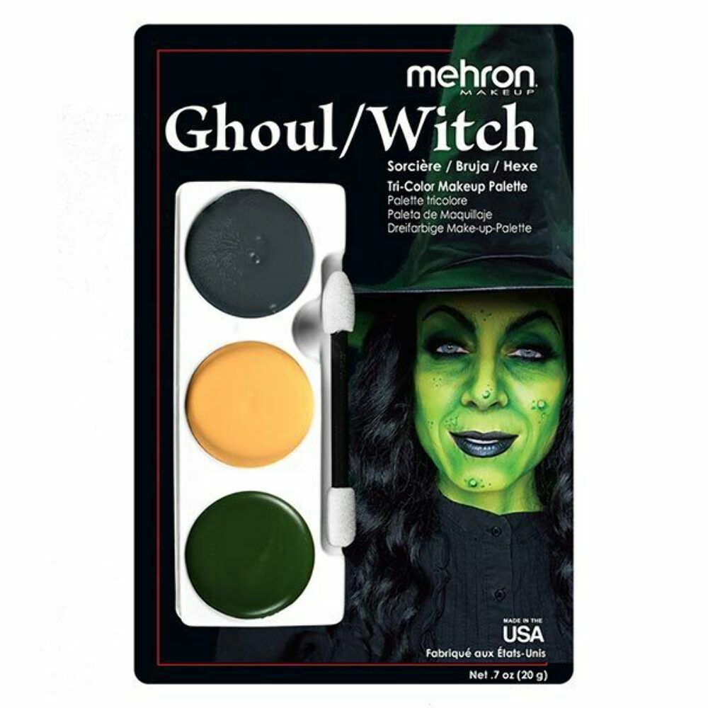 Mehron Tri-Color Character Palettes For SFX/Halloween/Cosplay, Various Styles
