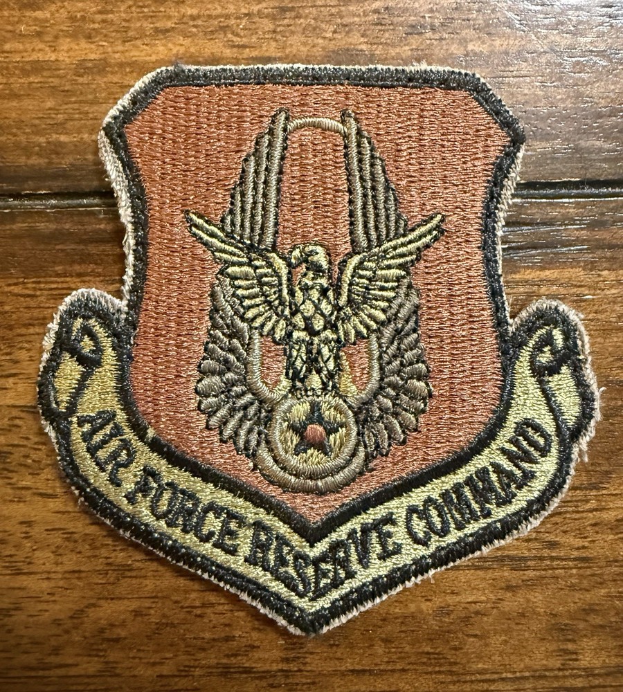 USAF Air Force Reserve Command Patch: Embroidered Shield Insignia Military Badge