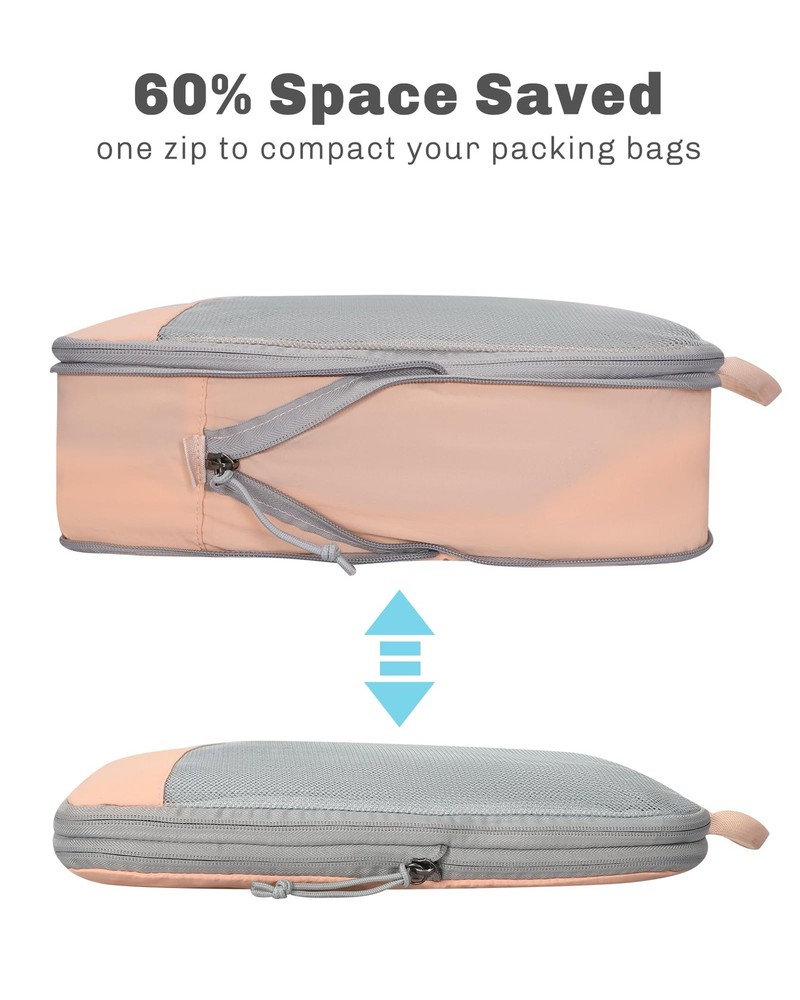 6 Set/ 4 Set/ 2 Set Compression Packing Cubes Travel Essentials Lightweight N...