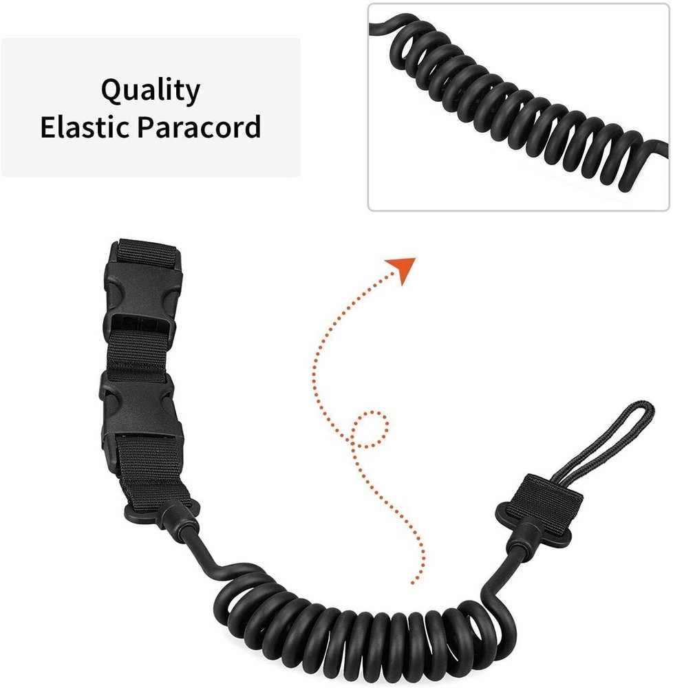 Adjustable Tactical Pistol Lanyard Quick Release Secure Single Point Gun Slings