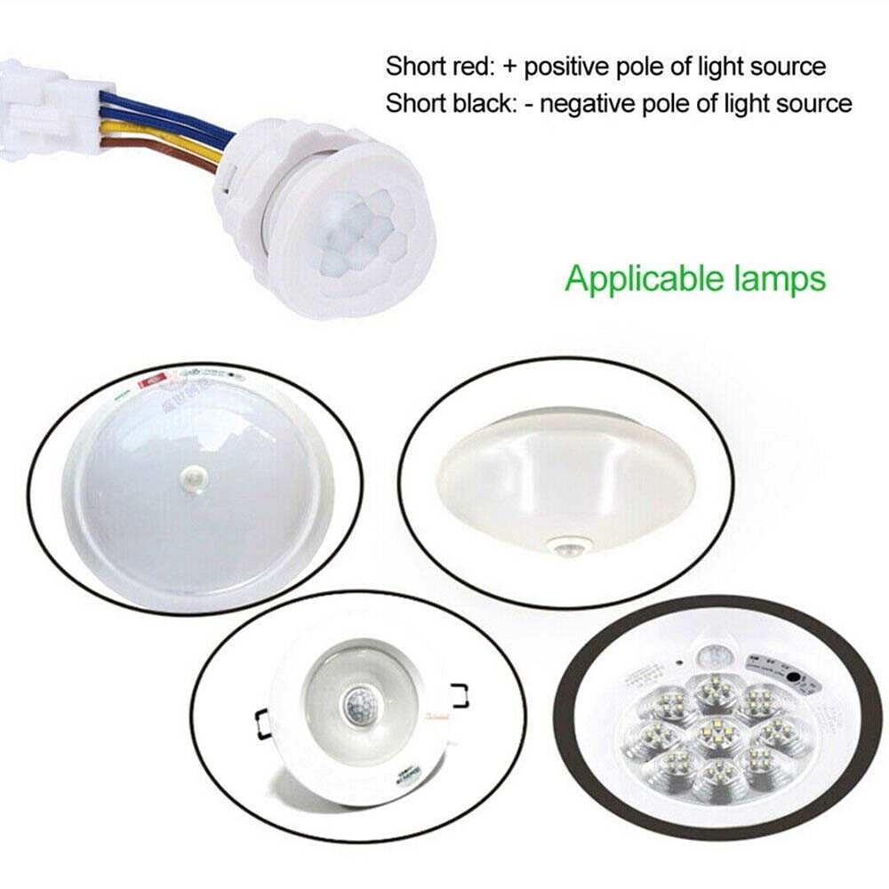 10Pcs PIR Infrared Motion Sensor Detector Smart Switch Lamp Switch Auto 110V220V