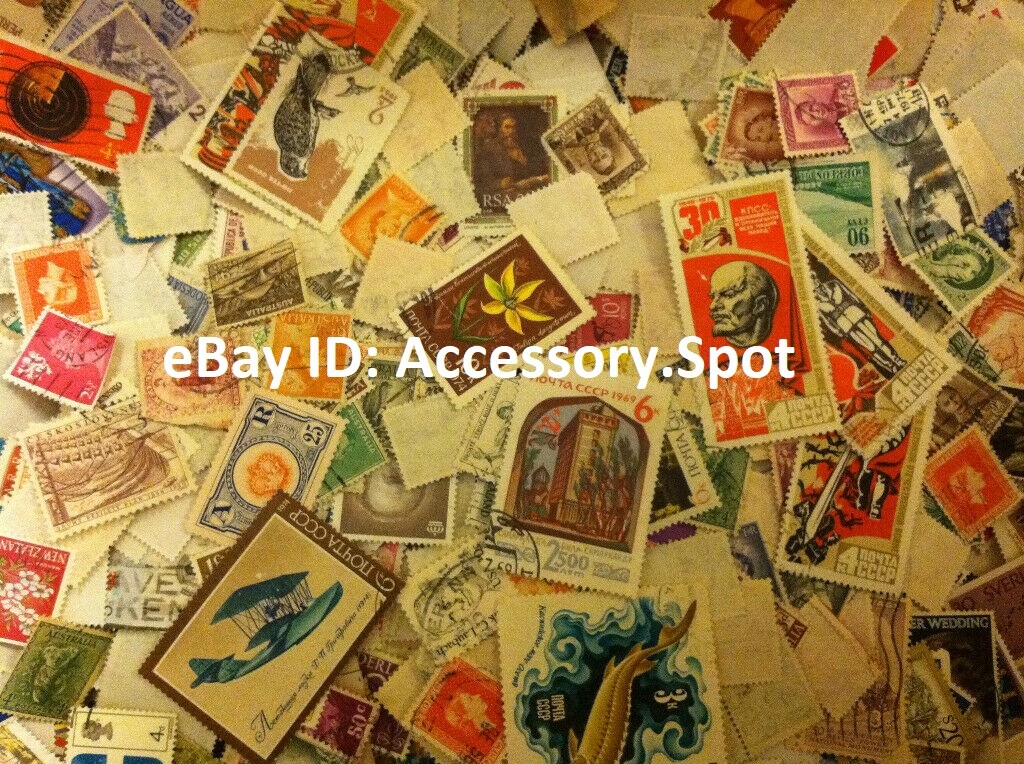 Used off Paper 1000 WW Stamps From huge HOARD BOX collection FREE SHIPPING!!!