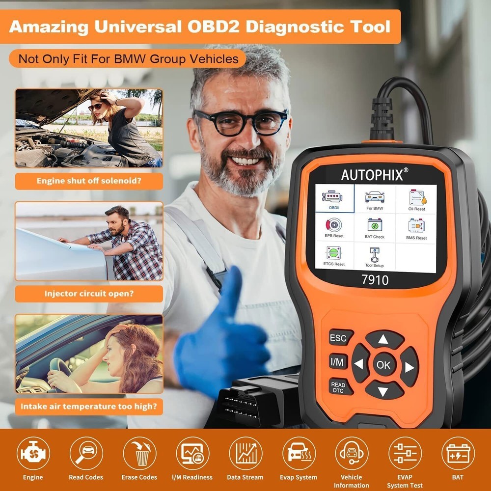 AUTOPHIX 7910 Elite Full System Diagnostic Tool For BMW OBD2 Scanner Code Reader