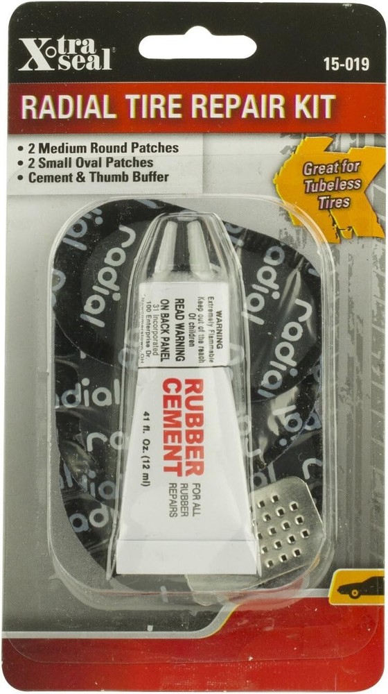 Xtra-Seal® (15-019) Radial Patch Kit Includes: Round Patches, Cement, Buffer