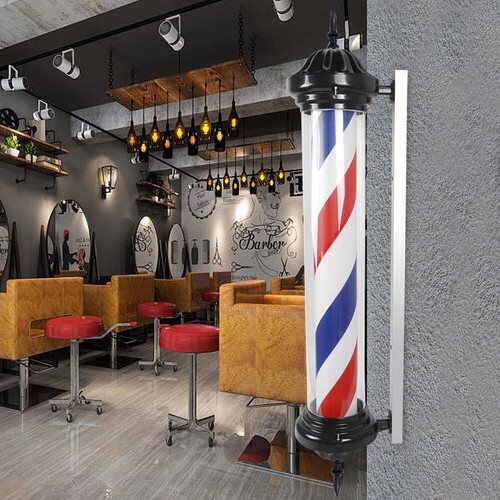 Professional Barber Rotating Light for Hair Salons - Wall Mount Design