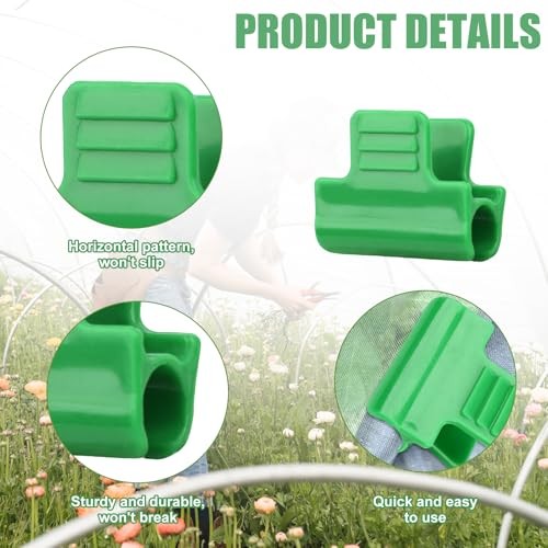 40Pcs Greenhouse Clamps Plastic Film Hoop Clips for Row Cover