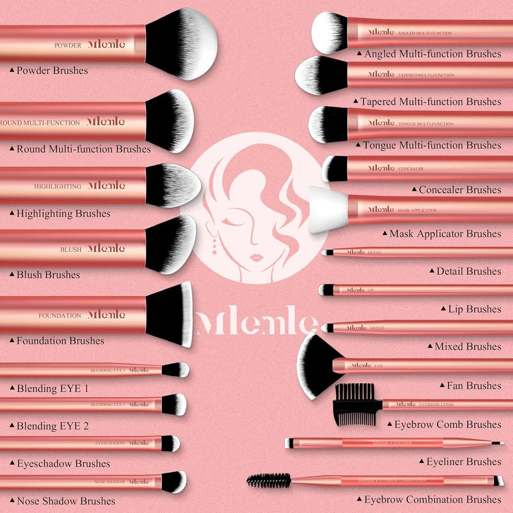 Makeup Brushes Set, Professional 26 Pcs Makeup Kit, Include Powder Blush Concea