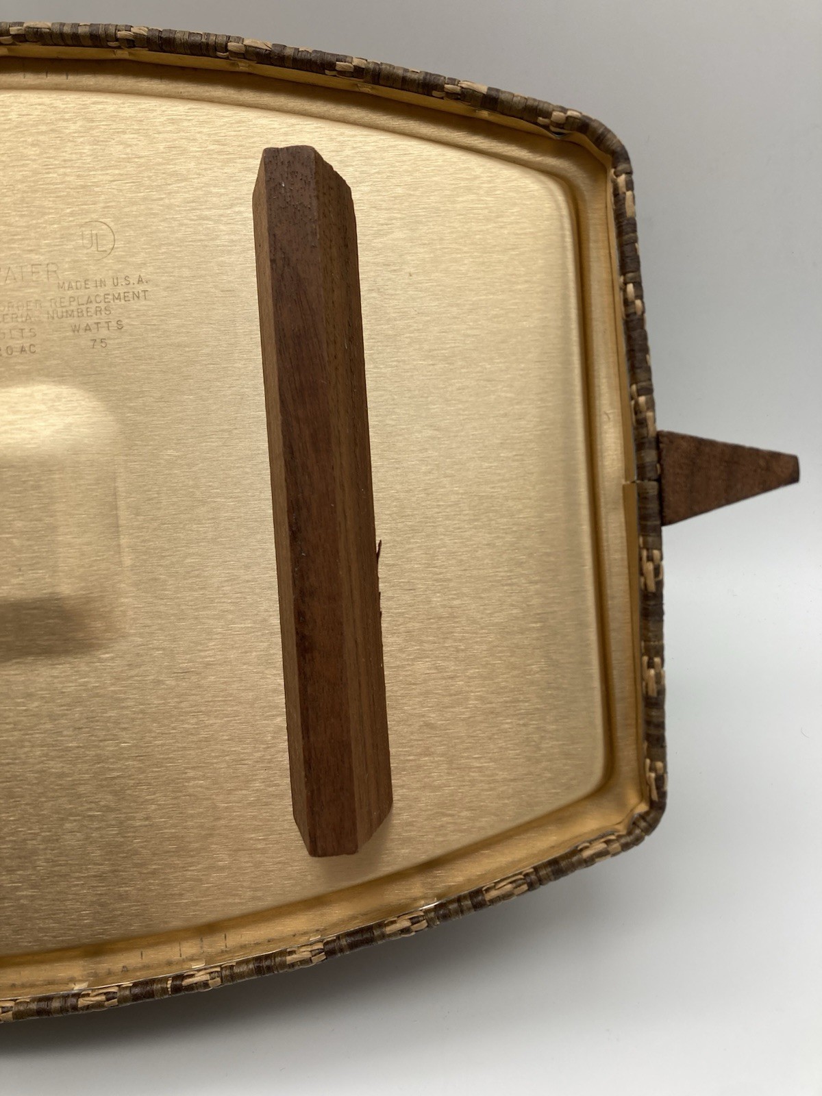 Vintage MCM Wards Signature Electric Bun Bread Server Warmer (Tested Works)