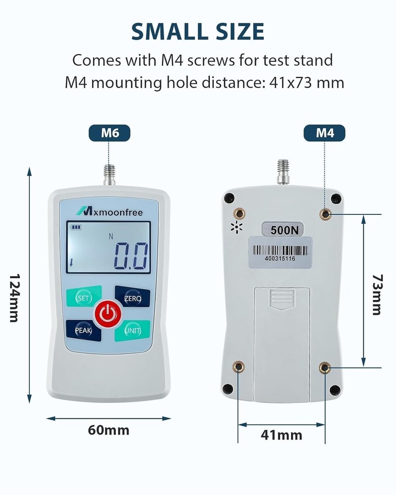 Professional 500N Force Gauge Push Pull Tester - Peak, Auto-Off, Storage Case