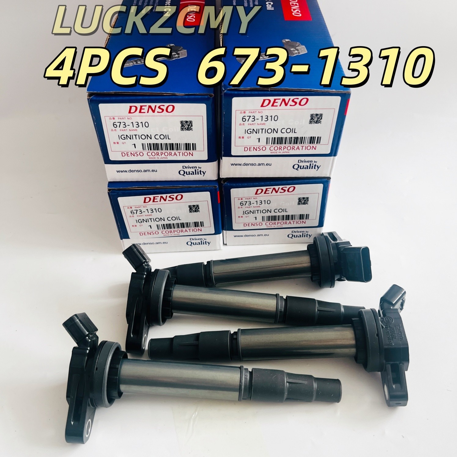 4Pcs DENSO Ignition Coils For 2008-2015 Toyota & Lexus 1.8L 90919-02258 673-1310