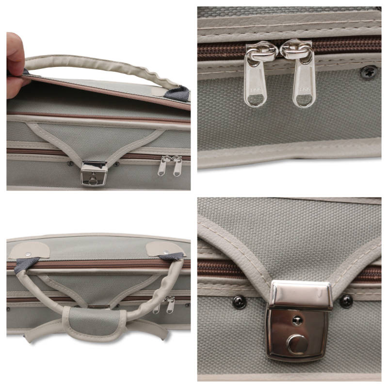 Violin Case 4/4 nylon oxford hard shell box Durable straps handle Lightweight