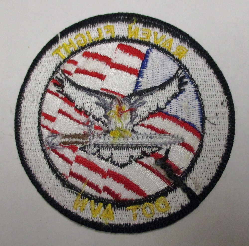 US AVIATION PATCH RAVEN FLIGHT DOT AVN Original S1-0017